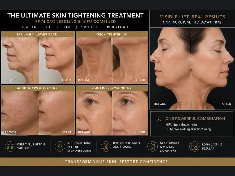 Results of combined treatment for the ultimate skin tightening treatment Walton on the Hill